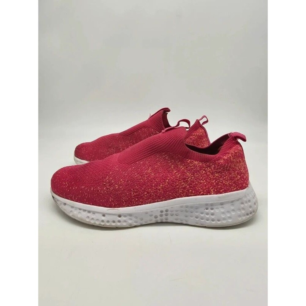 Avia Knit Slip On Walking Sneakers Magenta Pink Gold Size 8W Memory Foam